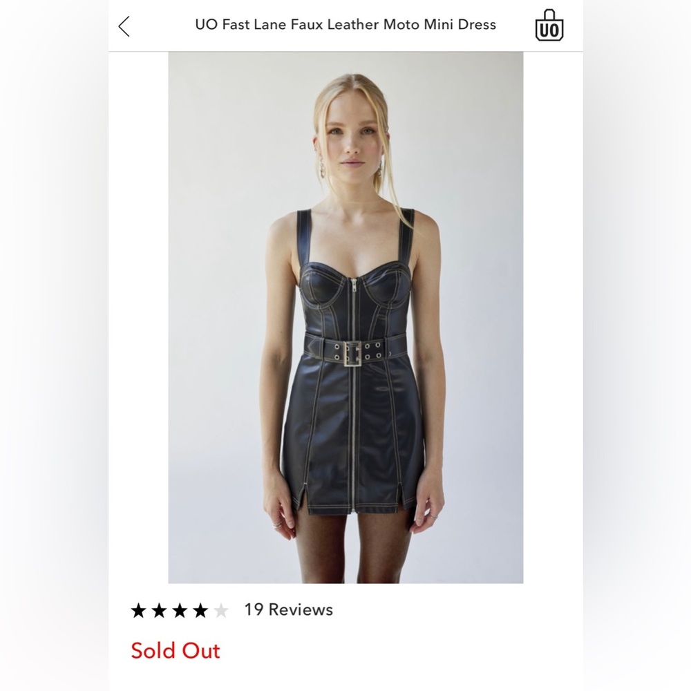 Urban Outfitters Fast Lane Moto Mini Dress